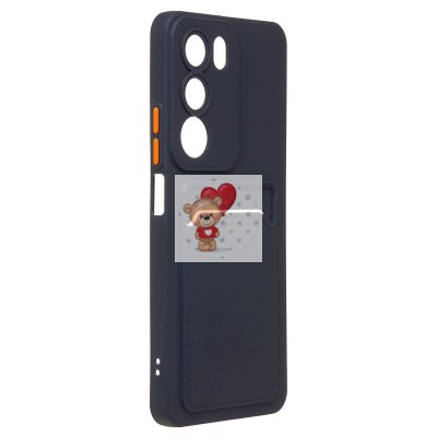 Чехол-накладка с картхолдером для Realme C71 (темно- голубой) SC337 Чехол-накладка с картхолдером для Realme C71 (темно- голубой) SC337