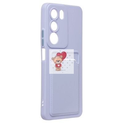 Чехол-накладка с картхолдером для Realme C71 (светло-фиолетовый) SC337 Чехол-накладка с картхолдером для Realme C71 (светло-фиолетовый) SC337