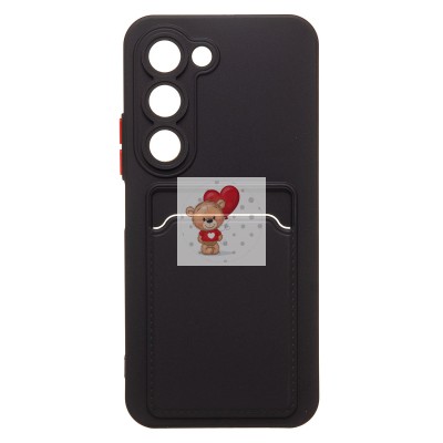 Чехол-накладка с картхолдером для Tecno Spark 40 Pro (черный) SC337