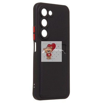 Чехол-накладка с картхолдером для Tecno Spark 40 Pro (черный) SC337