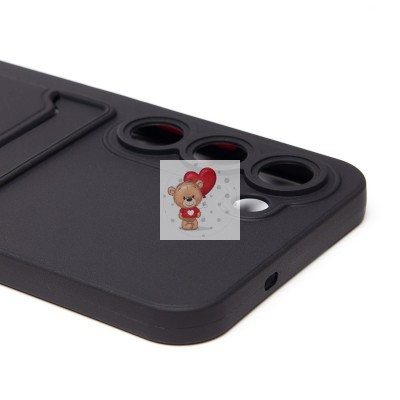 Чехол-накладка с картхолдером для Tecno Spark 40 Pro (черный) SC337