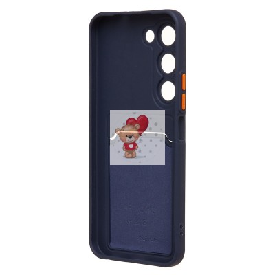 Чехол-накладка с картхолдером для Tecno Spark 40 Pro (темно- голубой) SC337