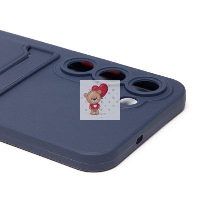 Чехол-накладка с картхолдером для Tecno Spark 40 Pro (темно- голубой) SC337