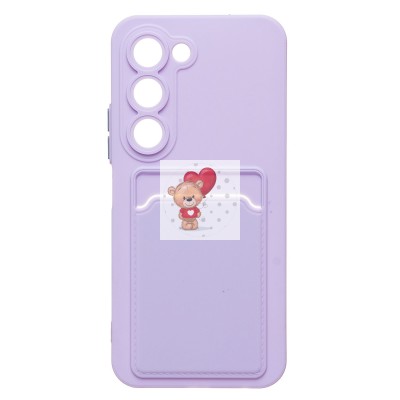 Чехол-накладка с картхолдером для Tecno Spark 40 Pro (светло-фиолетовый) SC337