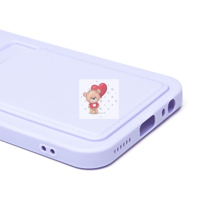Чехол-накладка с картхолдером для Tecno Spark 40 Pro (светло-фиолетовый) SC337
