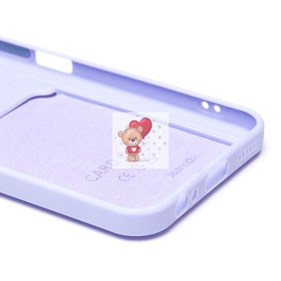 Чехол-накладка с картхолдером для Tecno Spark 40 Pro (светло-фиолетовый) SC337