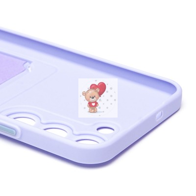 Чехол-накладка с картхолдером для Tecno Spark 40 Pro (светло-фиолетовый) SC337