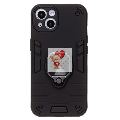 Чехол-накладка противоударный для Apple iPhone 13 (черный) SGP001