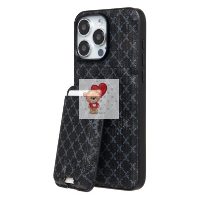 Чехол-накладка c картхолдером для Apple iPhone 15 Pro Max (черный) SM022 SafeMag