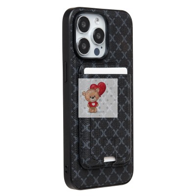 Чехол-накладка c картхолдером для Apple iPhone 15 Pro Max (черный) SM022 SafeMag