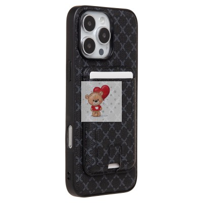 Чехол-накладка c картхолдером для Apple iPhone 16 Pro Max (черный) SM022 SafeMag Чехол-накладка c картхолдером для Apple iPhone 16 Pro Max (черный) SM022 SafeMag