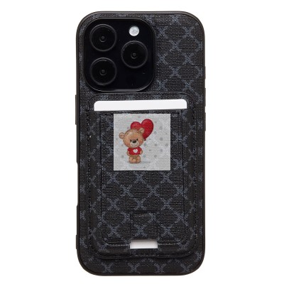 Чехол-накладка c картхолдером для Apple iPhone 16 Pro (черный) SM022 SafeMag