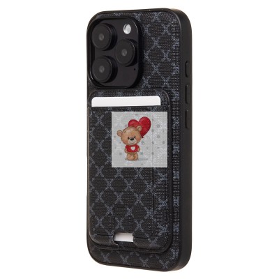 Чехол-накладка c картхолдером для Apple iPhone 16 Pro (черный) SM022 SafeMag Чехол-накладка c картхолдером для Apple iPhone 16 Pro (черный) SM022 SafeMag