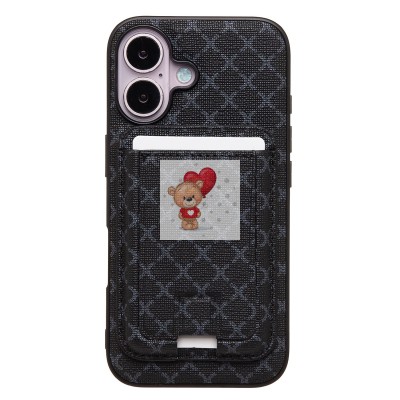 Чехол-накладка c картхолдером для Apple iPhone 16 (черный) SM022 SafeMag Чехол-накладка c картхолдером для Apple iPhone 16 (черный) SM022 SafeMag