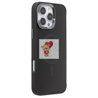 Чехол-накладка для Apple iPhone 16 Pro Max (галактический черный) SM023 SafeMag