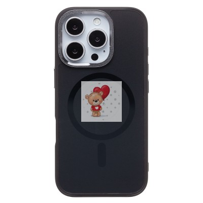 Чехол-накладка для Apple iPhone 16 Pro (галактический черный) SM023 SafeMag