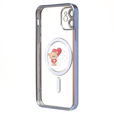 Чехол-накладка для Apple iPhone 11 (голубой) SM027 SafeMag