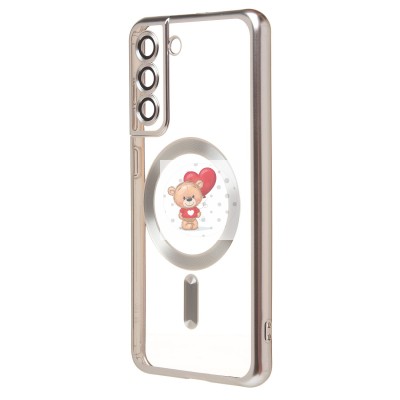 Чехол-накладка для Samsung Galaxy S21FE (серебристый) SM027 SafeMag