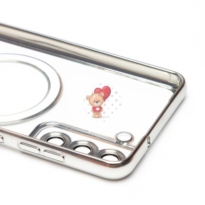 Чехол-накладка для Samsung Galaxy S21FE (серебристый) SM027 SafeMag