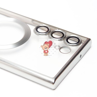 Чехол-накладка для Samsung Galaxy S23 Ultra (серебристый) SM027 SafeMag