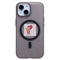 Чехол-накладка для Apple iPhone 15 (черный/матово-прозрачный) SM038 SafeMag Чехол-накладка для Apple iPhone 15 (черный/матово-прозрачный) SM038 SafeMag