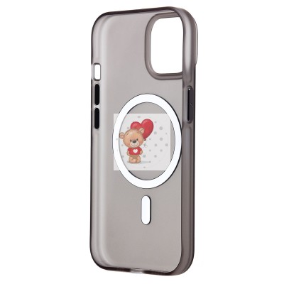 Чехол-накладка для Apple iPhone 15 (черный/матово-прозрачный) SM038 SafeMag Чехол-накладка для Apple iPhone 15 (черный/матово-прозрачный) SM038 SafeMag