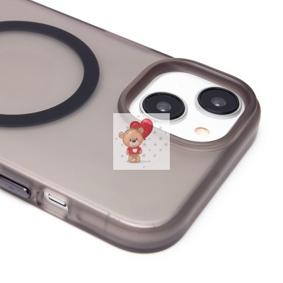 Чехол-накладка для Apple iPhone 15 (черный/матово-прозрачный) SM038 SafeMag Чехол-накладка для Apple iPhone 15 (черный/матово-прозрачный) SM038 SafeMag