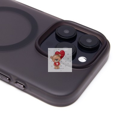 Чехол-накладка для Apple iPhone 16 Pro (черный/матово-прозрачный) SM038 SafeMag