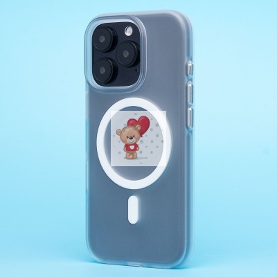 Чехол-накладка для Apple iPhone 16 Pro (белый/матово-прозрачный) SM038 SafeMag Чехол-накладка для Apple iPhone 16 Pro (белый/матово-прозрачный) SM038 SafeMag