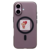 Чехол-накладка для Apple iPhone 16 (черный/матово-прозрачный) SM038 SafeMag