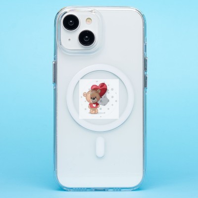 Чехол-накладка для Apple iPhone 15 (прозрачный) SM039 SafeMag Чехол-накладка для Apple iPhone 15 (прозрачный) SM039 SafeMag