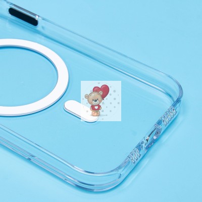 Чехол-накладка для Apple iPhone 15 (прозрачный) SM039 SafeMag