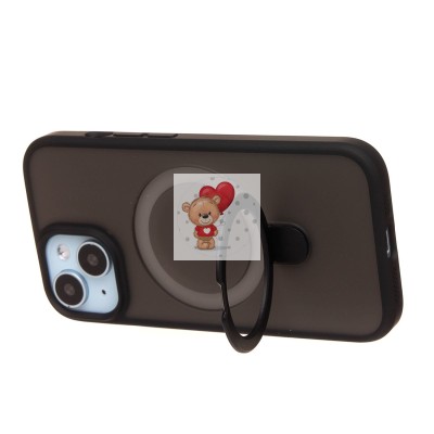 Чехол-накладка для Apple iPhone 15 (черный) SM088 SafeMag