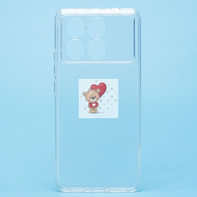 Чехол-накладка для Xiaomi Poco X6 Pro 5G (прозрачный) Activ ASC-101 Puffy 0.9мм