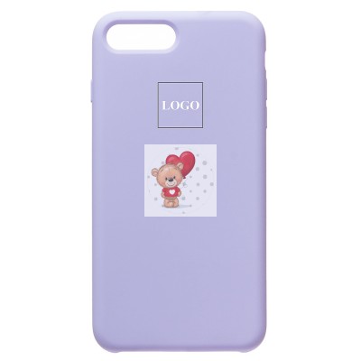 Чехол-накладка для iPhone 8 Plus (пастельно-фиолетовый) [ORG] Soft Touch