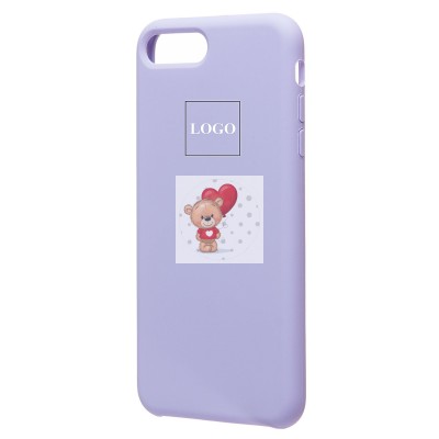 Чехол-накладка для iPhone 8 Plus (пастельно-фиолетовый) [ORG] Soft Touch