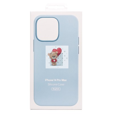 Чехол-накладка для Apple iPhone 14 Pro Max (небесно-голубой) ORG Silicone Case SafeMag с анимацией Чехол-накладка для Apple iPhone 14 Pro Max (небесно-голубой) ORG Silicone Case SafeMag с анимацией