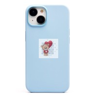 Чехол-накладка для Apple iPhone 14 (небесно-голубой) ORG Silicone Case SafeMag с анимацией