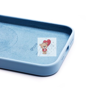 Чехол-накладка для Apple iPhone 14 (небесно-голубой) ORG Silicone Case SafeMag с анимацией Чехол-накладка для Apple iPhone 14 (небесно-голубой) ORG Silicone Case SafeMag с анимацией