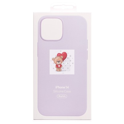 Чехол-накладка для Apple iPhone 14 (лиловый) ORG Silicone Case SafeMag с анимацией Чехол-накладка для Apple iPhone 14 (лиловый) ORG Silicone Case SafeMag с анимацией