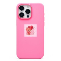 Чехол-накладка для Apple iPhone 15 Pro Max (розовый) ORG Silicone Case SafeMag с анимацией
