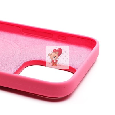 Чехол-накладка для Apple iPhone 15 Pro Max (розовый) ORG Silicone Case SafeMag с анимацией