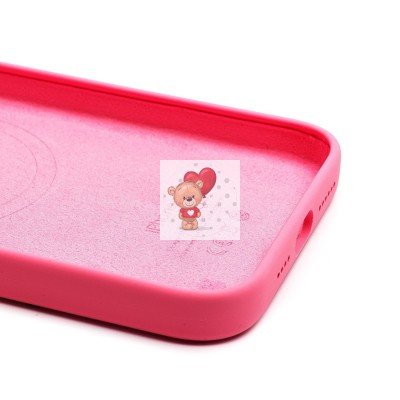 Чехол-накладка для Apple iPhone 15 Pro Max (розовый) ORG Silicone Case SafeMag с анимацией