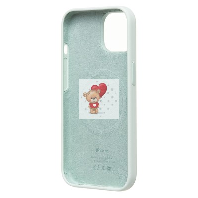 Чехол-накладка для Apple iPhone 15 (нежно- мятный) ORG Silicone Case SafeMag с анимацией Чехол-накладка для Apple iPhone 15 (нежно- мятный) ORG Silicone Case SafeMag с анимацией