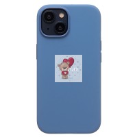 Чехол-накладка для Apple iPhone 15 (морозно-голубой) ORG Silicone Case SafeMag с анимацией