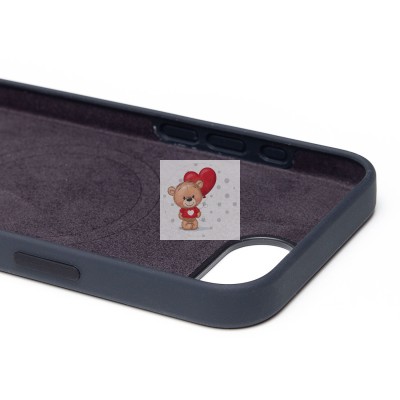 Чехол-накладка для Apple iPhone 16e (черный) ORG Silicone Case SafeMag с анимацией