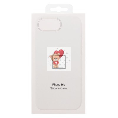 Чехол-накладка для Apple iPhone 16e (белый) ORG Silicone Case SafeMag с анимацией