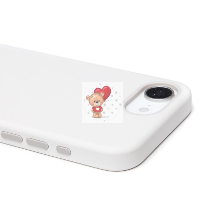 Чехол-накладка для Apple iPhone 16e (белый) ORG Silicone Case SafeMag с анимацией