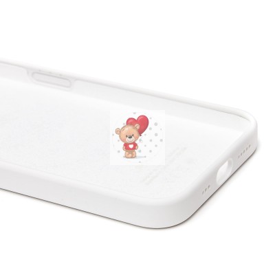 Чехол-накладка для Apple iPhone 16e (белый) ORG Silicone Case SafeMag с анимацией