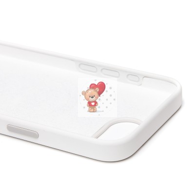 Чехол-накладка для Apple iPhone 16e (белый) ORG Silicone Case SafeMag с анимацией